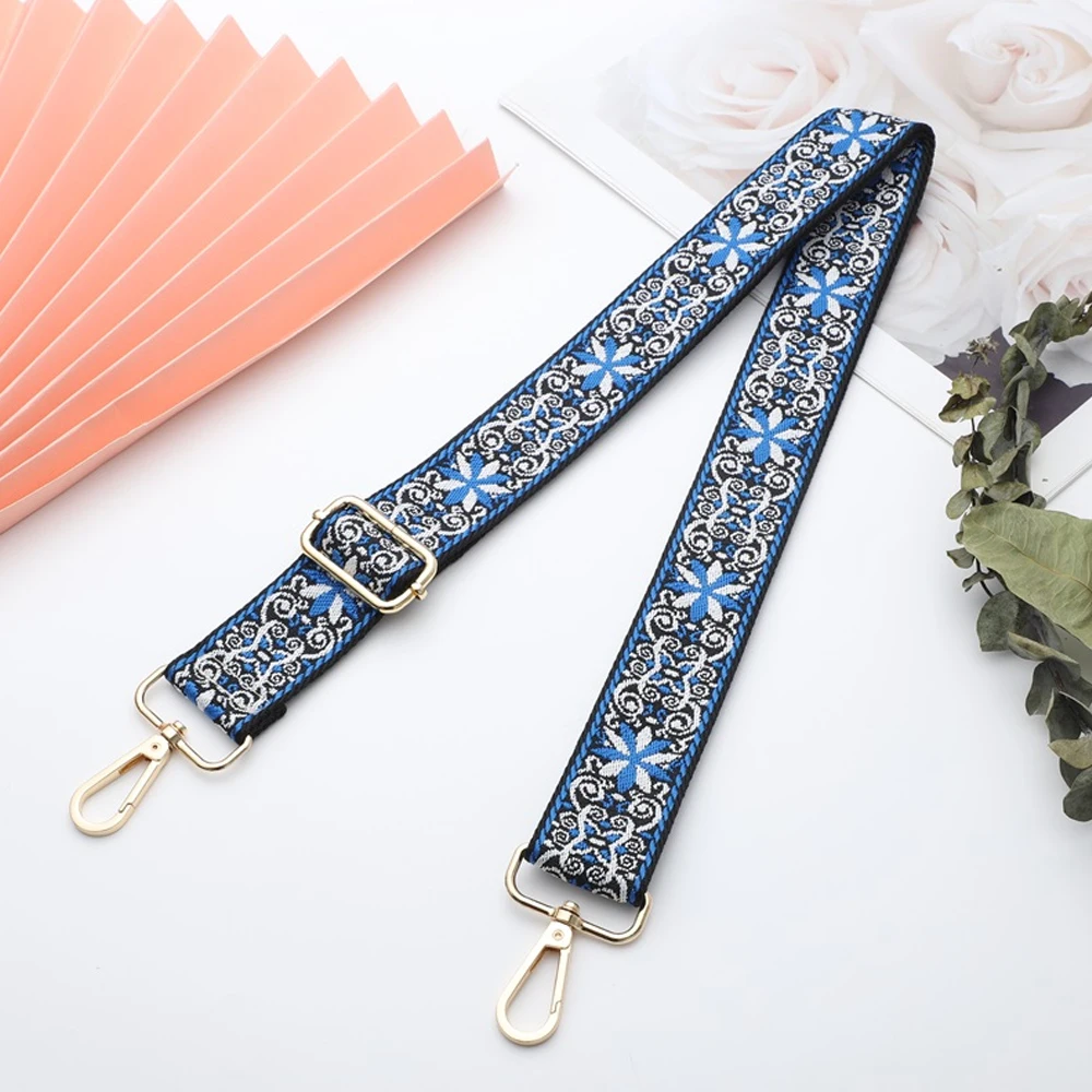 Shoulder Strap Bag Adjustable Replacement Nylon Widening Crossbody Colourful Pattern Thickening Ethnic Style Handbag Strap Belt