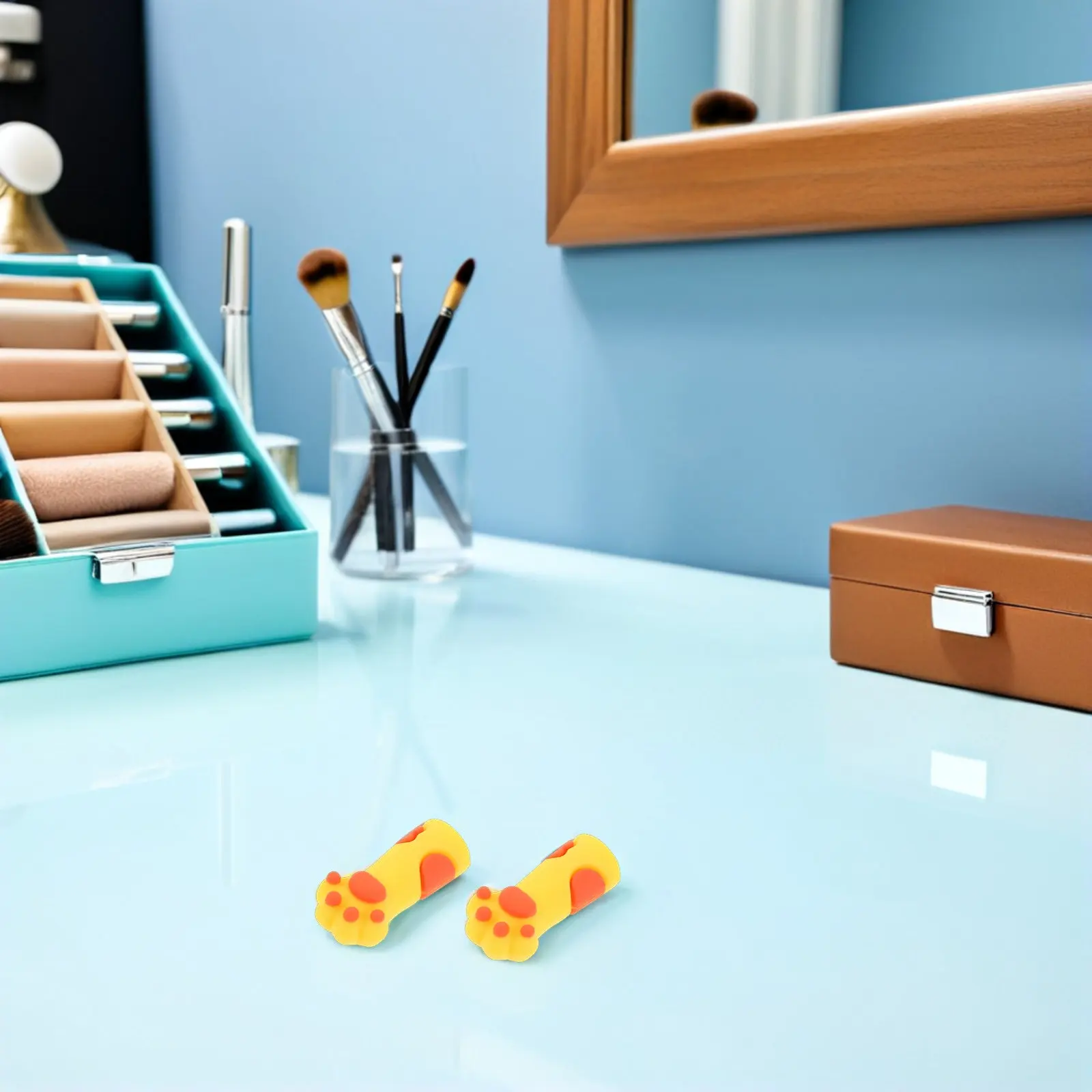 

10 шт. силиконовых защитных колпачков для маникюрных инструментов в форме кошачьей лапки, для кусачек, ножниц, пинцетов, многоразовые