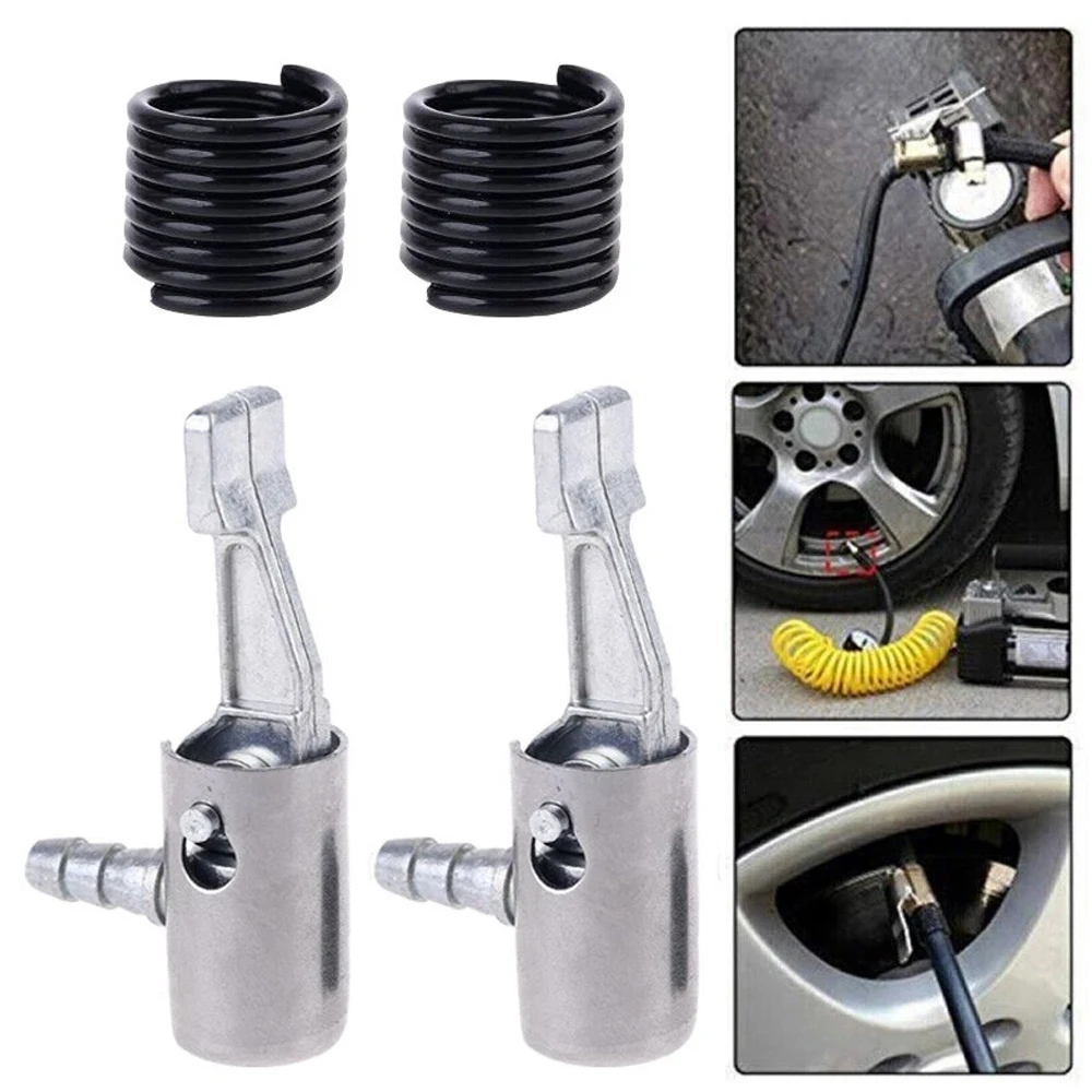 2PCS 6mm Air Tire Chuck Inflator Pump Hose Adapter Valve Connector For Car Bike Portable Inflatable Pump
