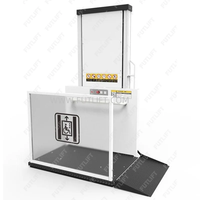 4.5 متر 10ft عمودي الألومنيوم كرسي متحرك رفع 5.5 متر 7 متر بيت الضيافة مصعد كهربائي للمنازل