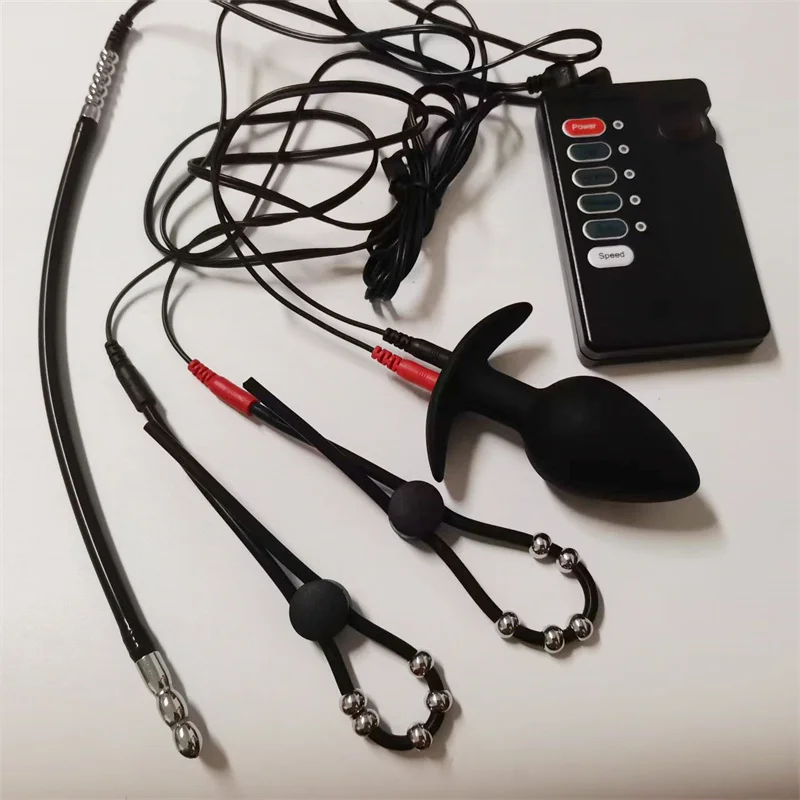 صدمة كهربائية مجرى البول السبر لعبة استثارة القضيب موسع سيليكون خواتم الديك الحصان العين قضيب معدني الحلمات كليب الجنس لعب للرجال #6