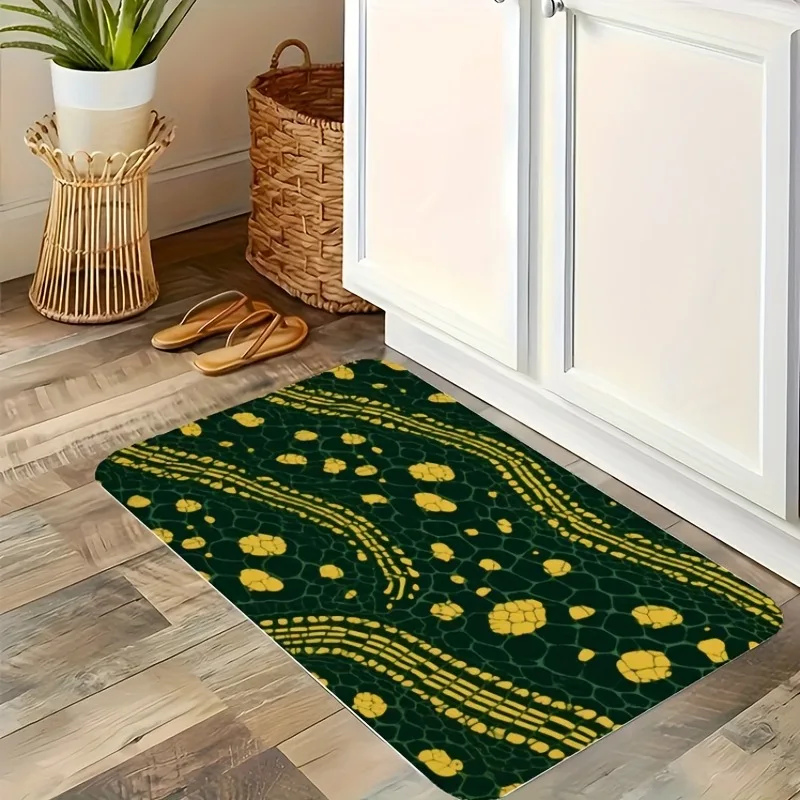

1PC Mottled Pattern Kitchen Rug Non-Slip Door Mat Pop design Bathroom Rug Bath Mat Carpet for Home Sink Laundry Decor