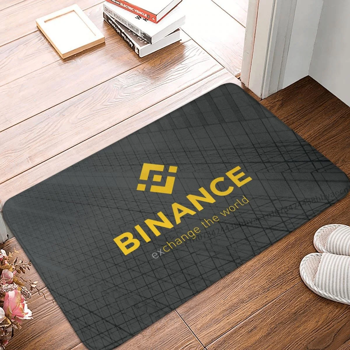 Binance Currency Non-slip Doormat Kitchen Mat Exchange The World Hallway Carpet Welcome Rug Home Decorative