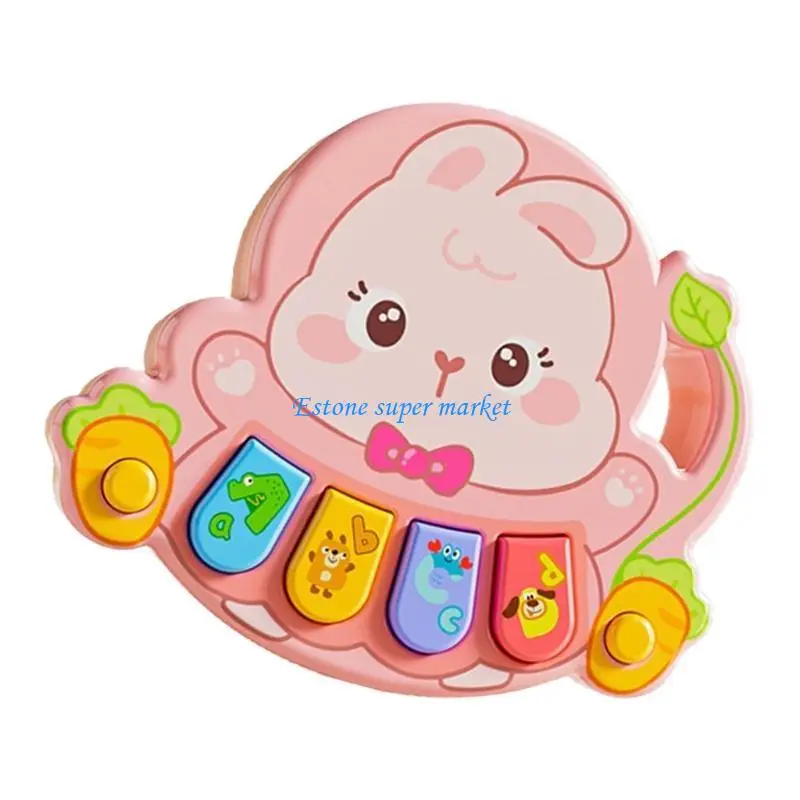 090B Musical Animal Keyboard Toy For Toddlers Sensory Development Lightweight ABS Construction Portable Educational Music Box