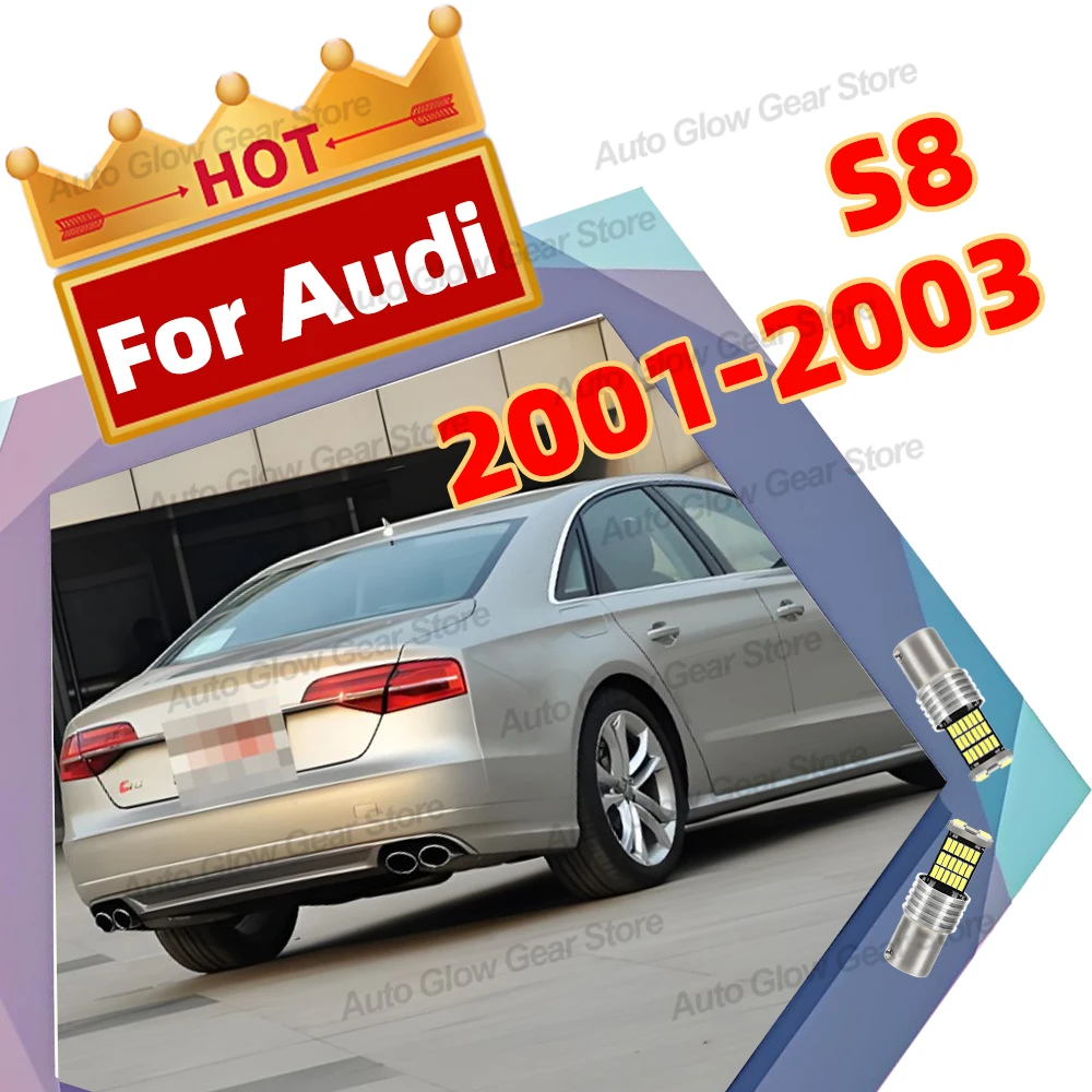 

2Pcs LED For Audi S8 2001 2002 2003 Car Reverse Light 6000K SMD Backup Lamp Bulbs Plug-N-Play 12V Accessories