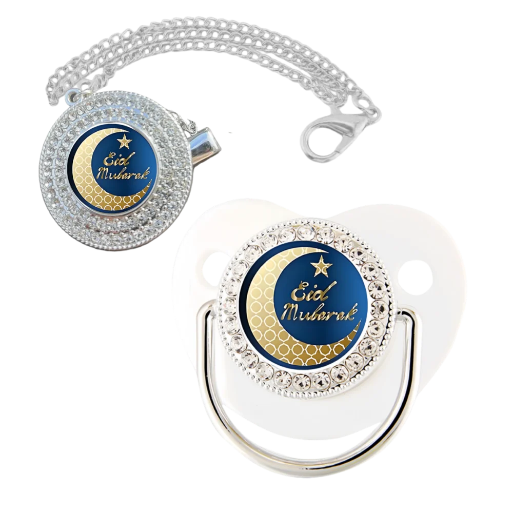 Muslin Print Newborn Pacifier Clip Baby Soother Silicone Teething Chew Toy Calm Comfort Infant Gift Trending