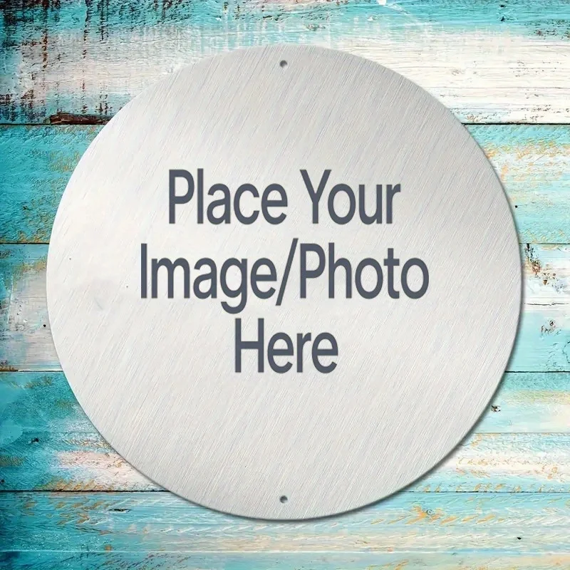 Custom Round Metal Sign with Your Photo, Personalized Vintage Wall Art, 7.9-Inch Durable Home Decor for Living Room, Bedroom, Of - view 5