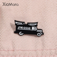 JW,ORG Enamel Pin Black Propaganda Horn Car Religious Faith Brooch Lapel Backpack Badge Jewelry Accessories Gift For Friends ﻿