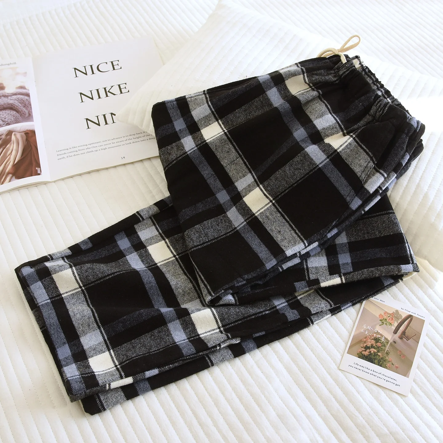 Black and blue check-men's style
