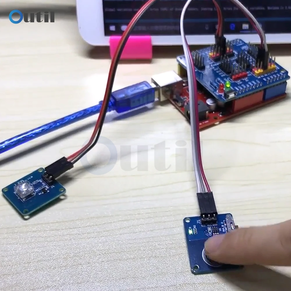 TTP223B Digital Touch Sensor Switch Module 1 Channel Capacitive Touch Module Gold-Plated Point Action Latch Type