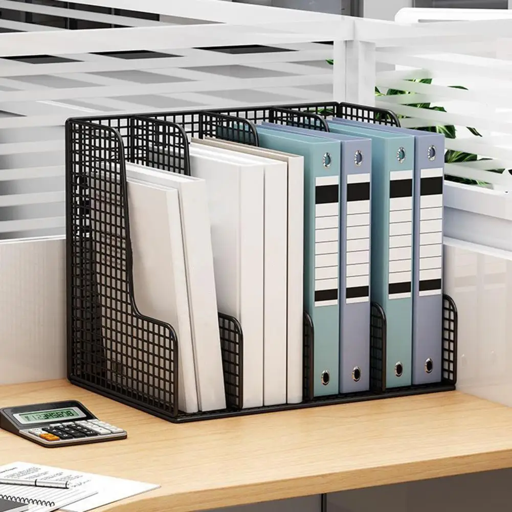 Convenient File Rack Wide Application File Sorter Large Capacity Vertical Desk File Organizer  Office Storage