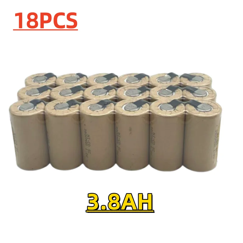 nickel-cadmium 3800mAh-2200mAH degradable hydrogen 1.2V rechargeable battery, used for hand drills, power tools, etc.