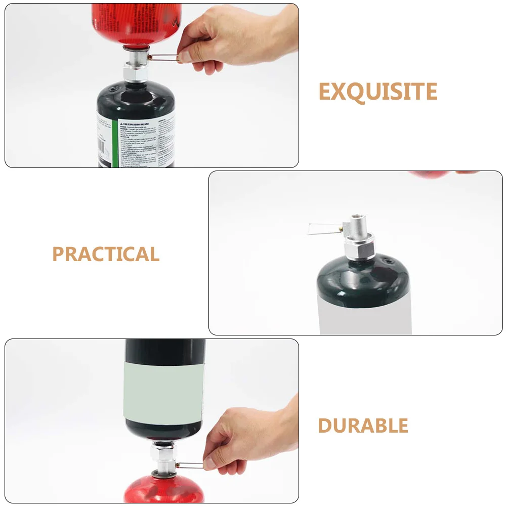 

High-Grade Copper Aluminium Alloy Gas Tank Adapter Conversion Head for Flat Tanks Easy to Use and Store Silver