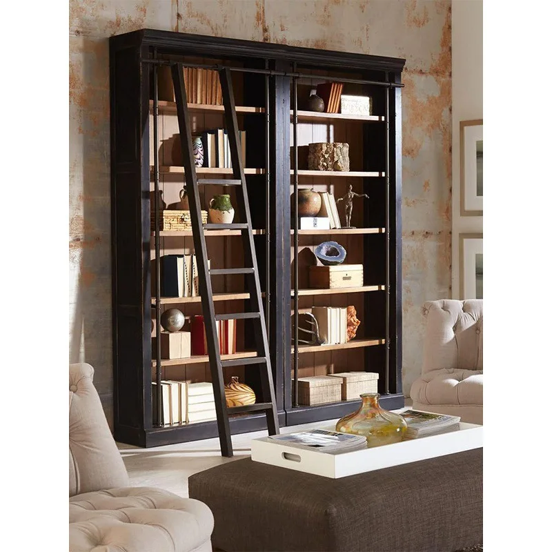 American style antique combination bookcase multi-functional storage bookshelf multi-layer environmentally friendly home large