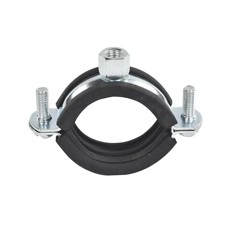 DN125 132-137 137-142mm pipe support holder Galvanized Steel Exported Metal Fixation galvanized steel EPDM Pipe Clamps