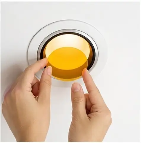 10Pcs Ambient Lighting Color Correction Film Round Self-Adhesive Warm Light Filter Sheets for Lamps LED Light Diffuser Plastic