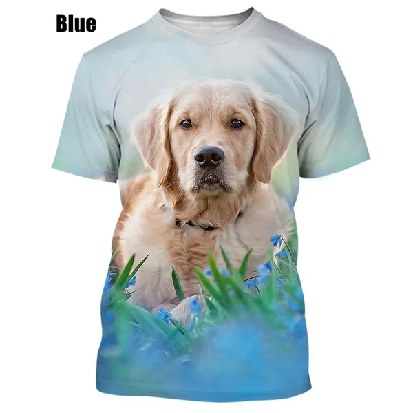 Labrador Retriever 3D printing T-shirt New Fashion Animal Cute Dog Fun Casual Round Neck T Shirt