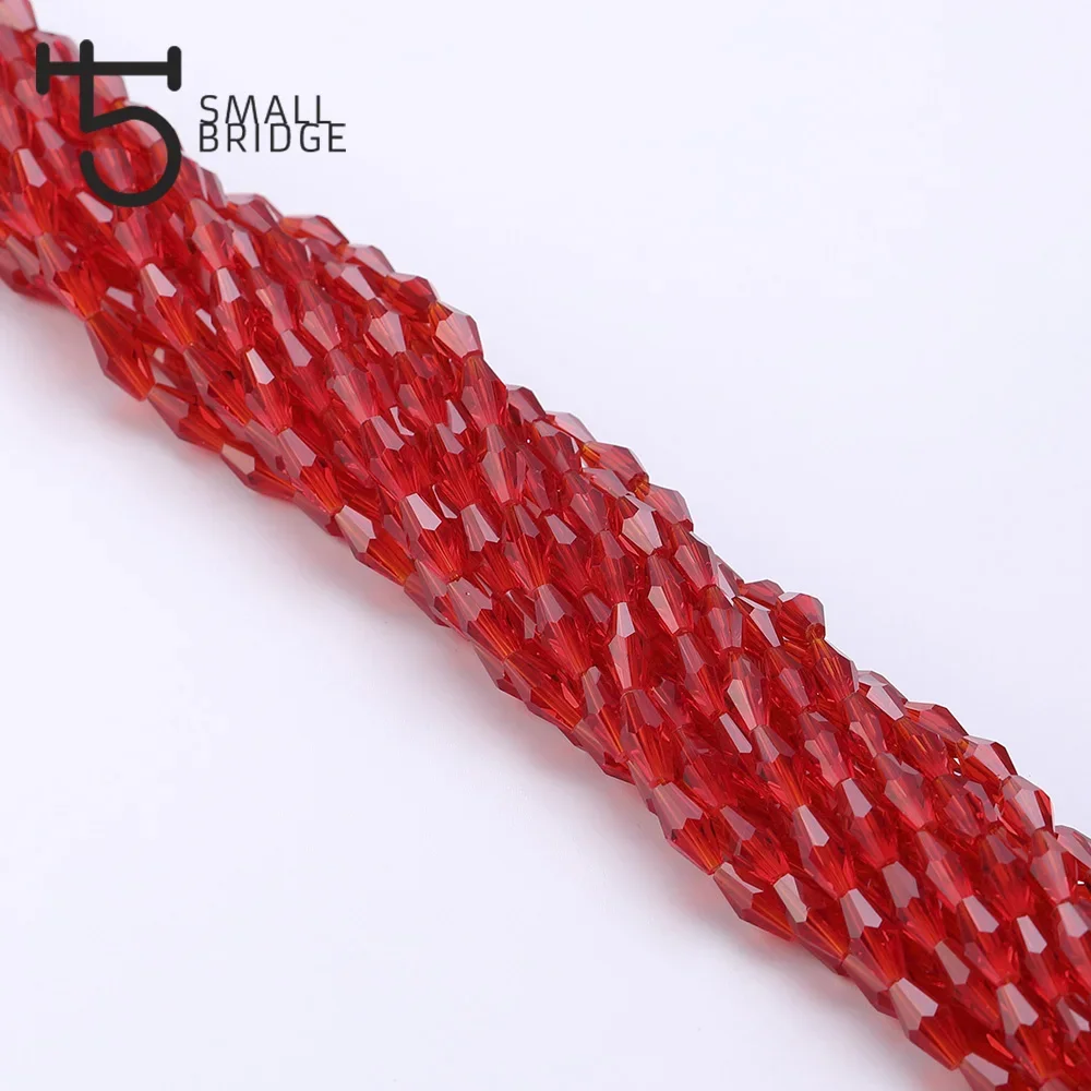 6*12 Czech Long Bicone Glass Beads For Jewelry Making Diy Accessories  Loose Red Crystal Faceted Beads Z702