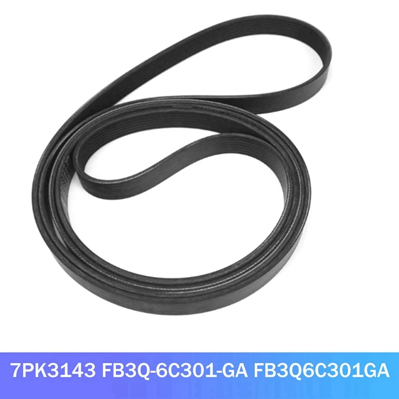 2X Car Engine Fan Belt Serpentine Drive Belt For Ford Ranger 2.2L Everest 2011- 7PK3143 FB3Q-6C301-GA FB3Q6C301GA