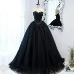 Zj9323 personalizado 2024 gótico preto vestidos de casamento vintage vestido de baile com decote em v sem alças simples vestido de noiva