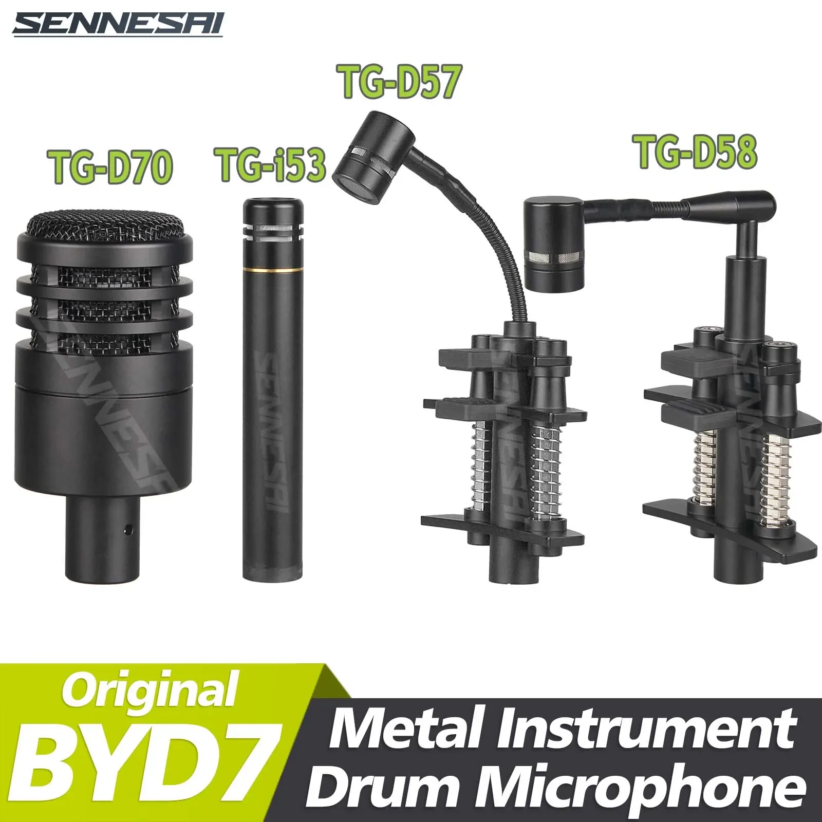 

Высокое качество! BYD7 TG-I53 D70 D57 D58/Tom Snare барабанный микрофон (металл) кардиоидный микрофон для барабанного инструмента музыкальный подхват