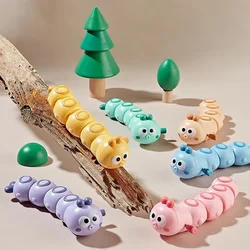 Cartoon Caterpillar Clockwork Crawling Toy Parent Child Interactive Cute Animal Wind Up Toy for Kids Educational Toy