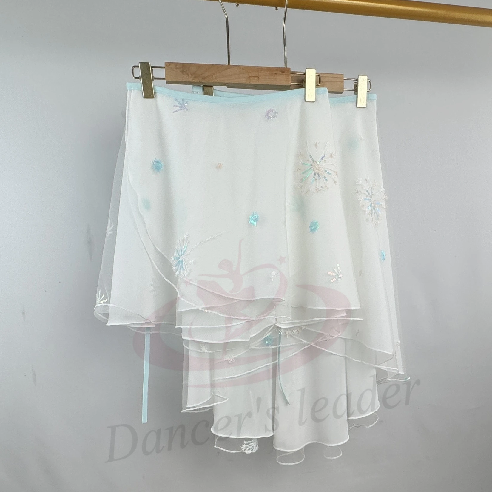 Dames balletrok dubbellaags paardenbloem geborduurd kant dansrok volwassen jumpsuit meisje oefenen ballet minirok