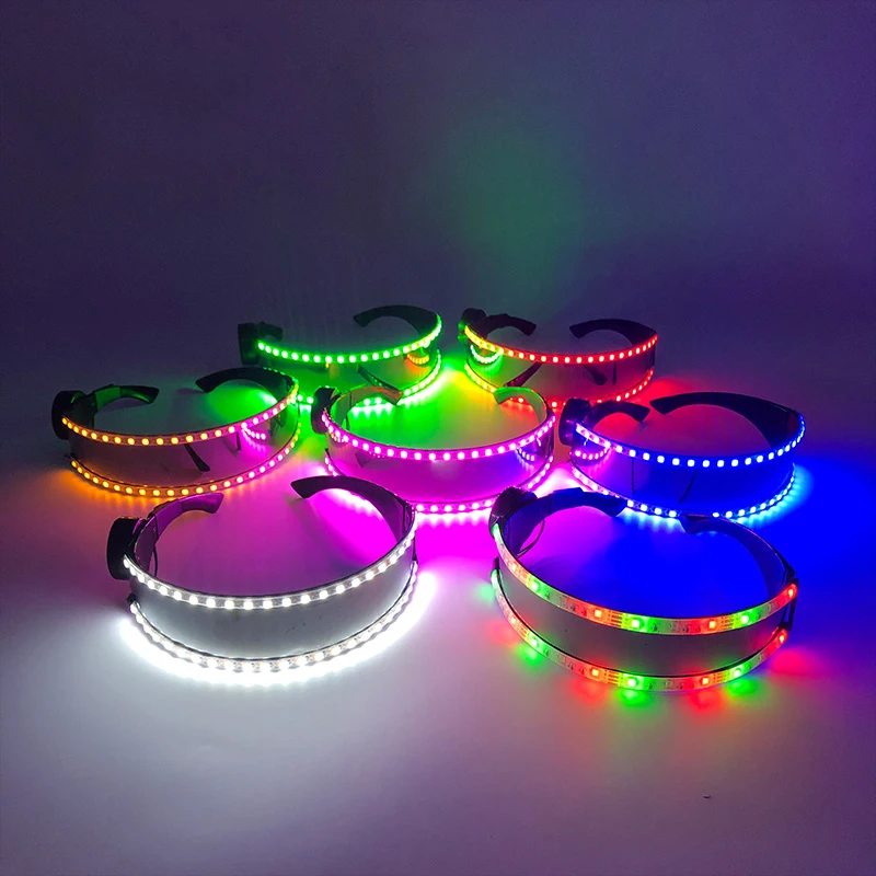 Laser Glasses for Night Club Performers,LED Glasses,Party Dancing,Rave Christmas,6V,led Futuristic Soldier glasses,neon lights