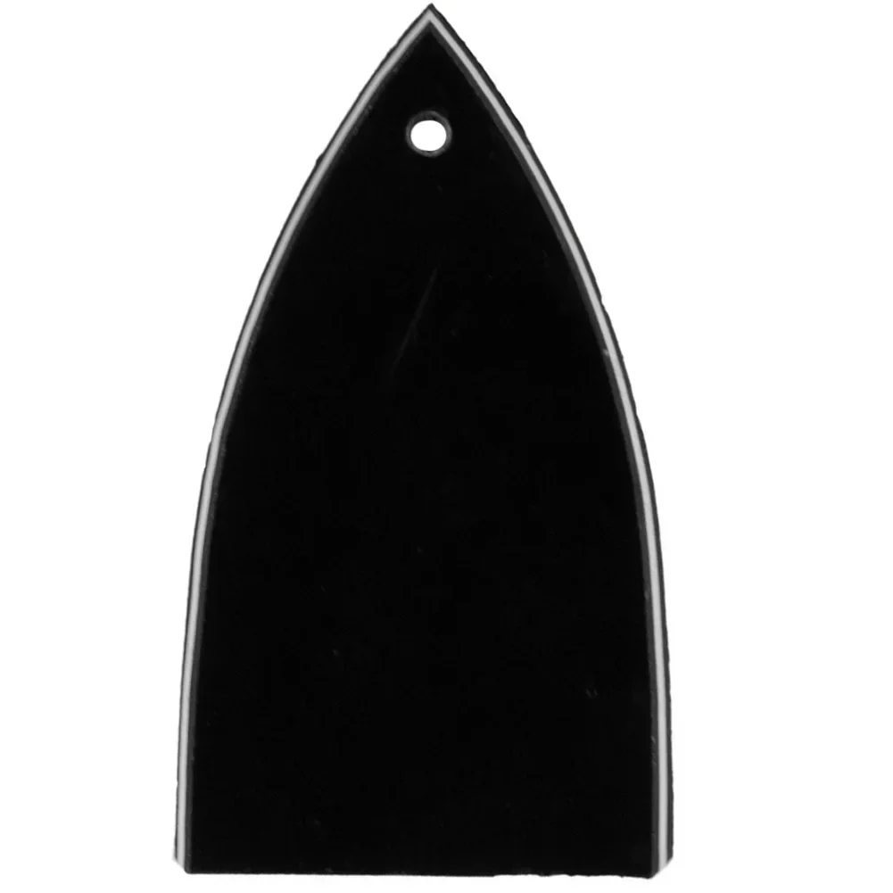 1 Hole 3 Ply Truss Rod Cover For Electric Guitars Black PVC Truss Rod Cover Plate Scroll Plate Gibson Black Bell Shape Guitar - view 4