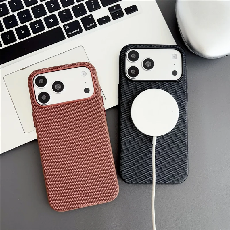 

Magnetic Original For Magsafe Technology Woven Case For iPhone 17pro max 16Pro 17Pro 17 Matte Wireless Charge Shockproof Cover