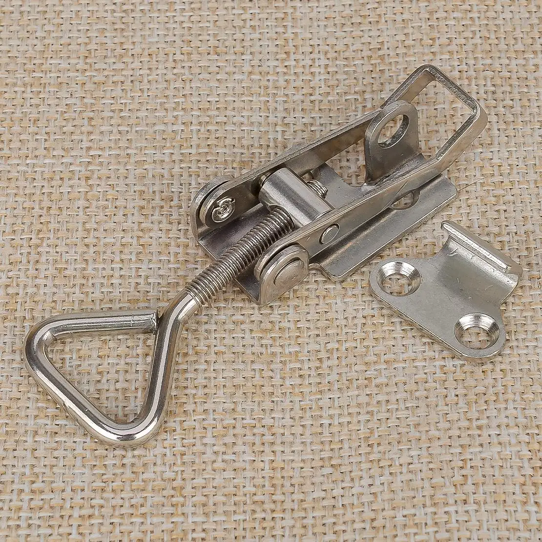 1Set Small Stainless Steel Marine Toggle Latch Buckle With Keyhole Fastener Clamp