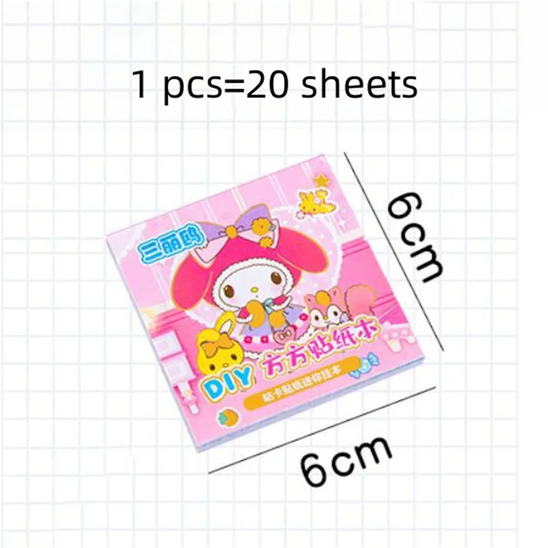 Imagem -06 - Adesivo Decorativo Sanrio para Diário Kuromi Melody Cinnamoroll Pochacco Bonito Scrapbooking Álbum Etiqueta Vara 12 Pcs Lot