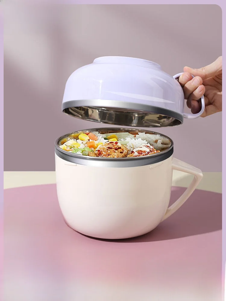 

Набор ланч-боксов из нержавеющей стали для студентов и офисных работников, миска для лапши, чашка для фаст-фуда, простая обеденная посуда для ежедневного использования