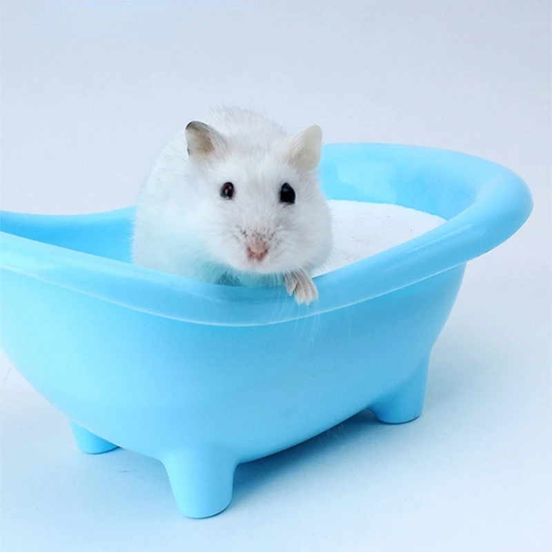 Pet Mouse Bathing Bathtub Plastic Bathtub Hamster Bathing Supplies Toy Little Pet Bathroom Pet Rat Cage Accessories Pet Toilet