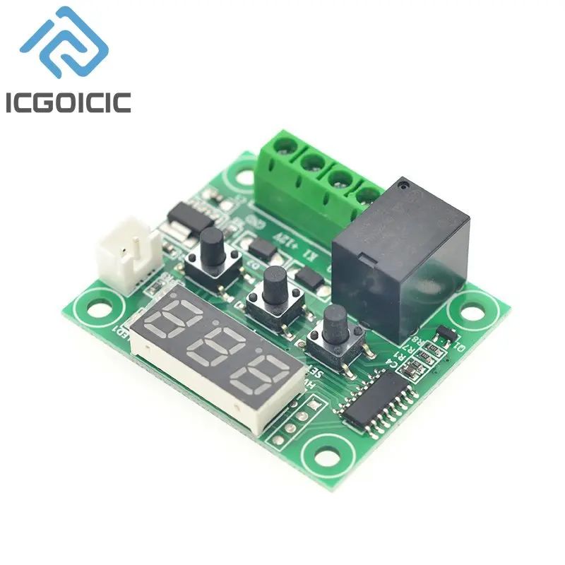 W1209 DC 12V Red/Blue Heat Cool Temp Thermostat Temperature Control Switch Temperature XH-W1209 image 3