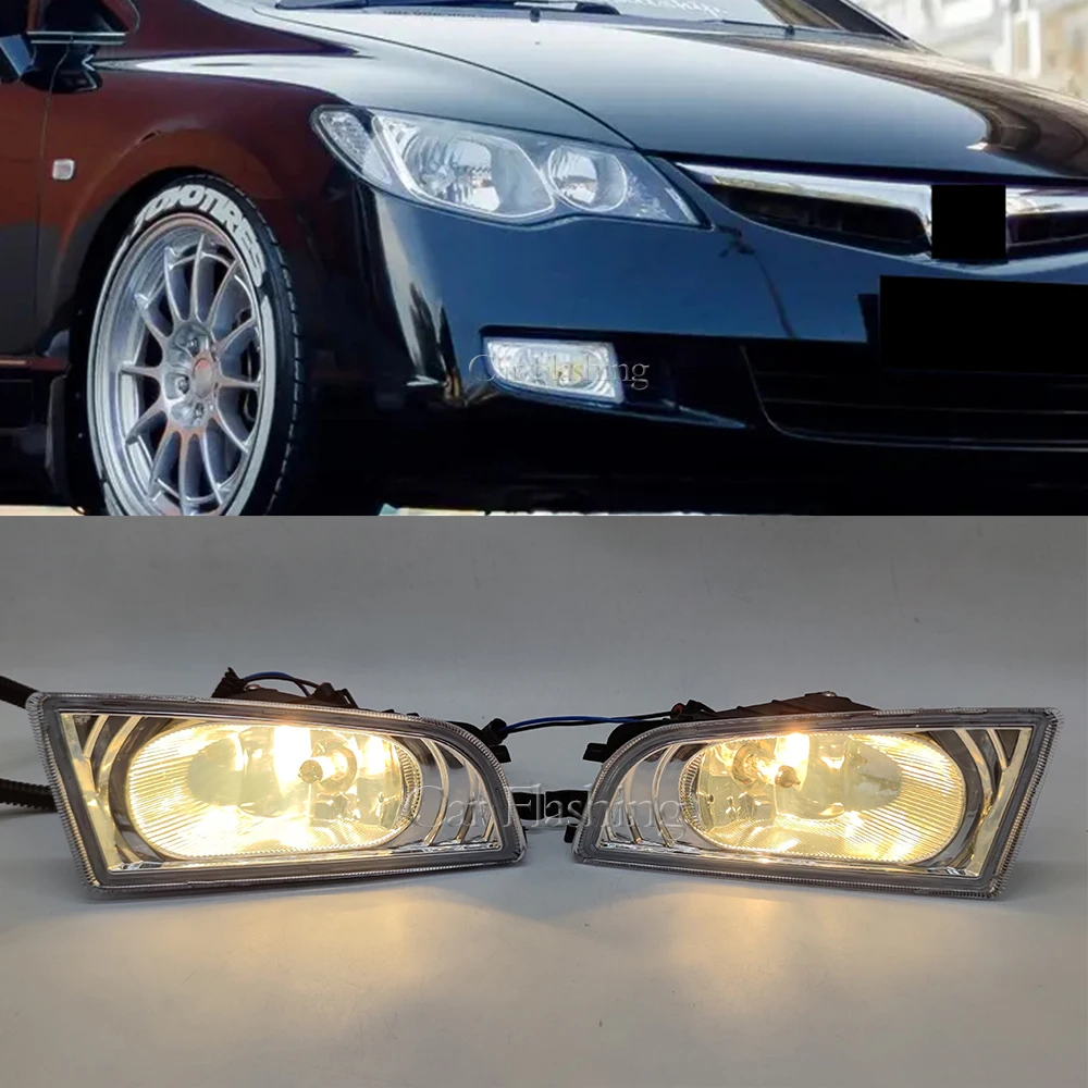 フロントバンパーledフォグランプホンダシビックFD1 FD2 2006から2011