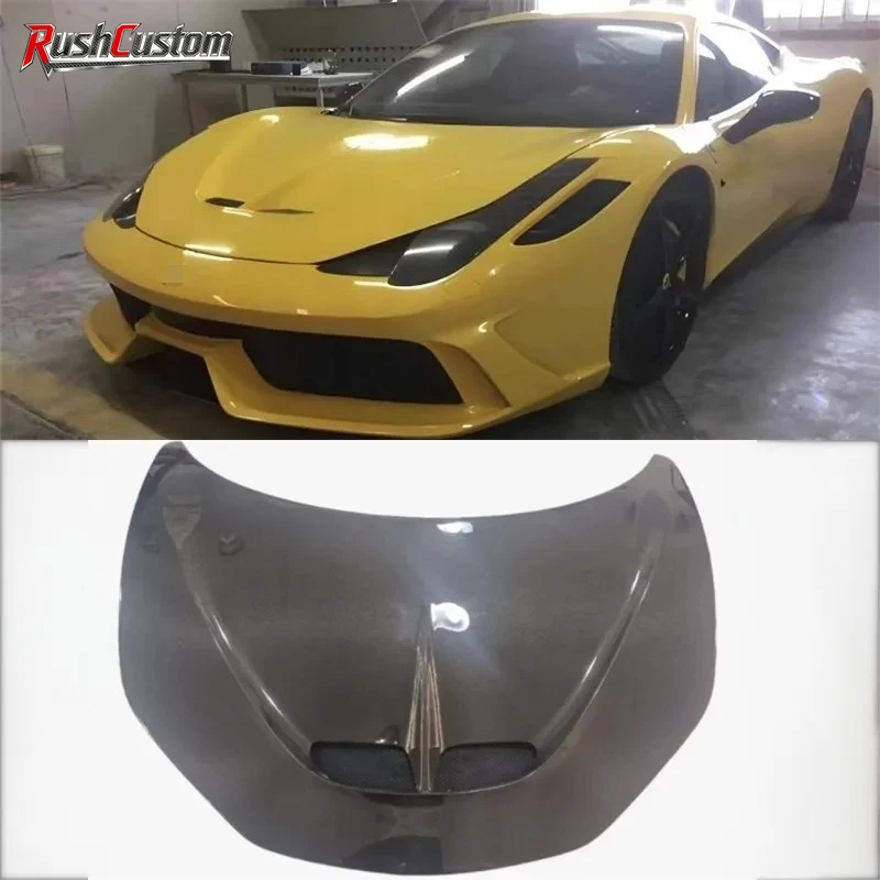 

For Ferrari 458 2011 2012 2013 2014 2015 2016 ReaI Carbon Fiber Engine Hood Cover Kit
