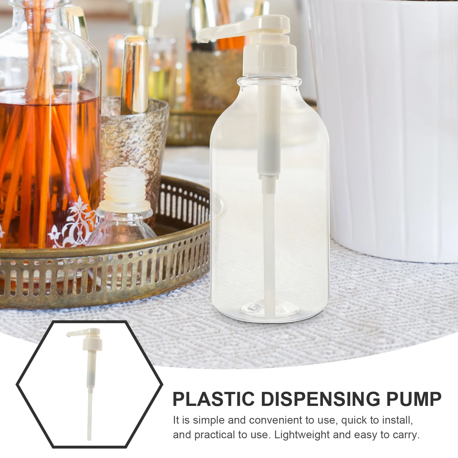 

3Pcs Plastic Gallon Pump Dispenser Replacement Head for Shampoo Lotion Conditioner Bottles Universal Use Pump Bottle Dispenser