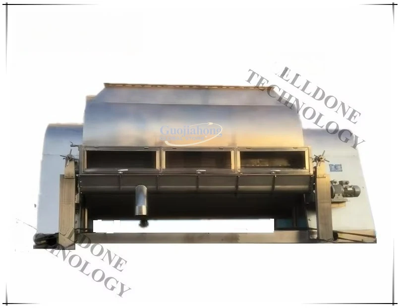 Single/double baffle rotary drum dryer with scraper for slurry, cream