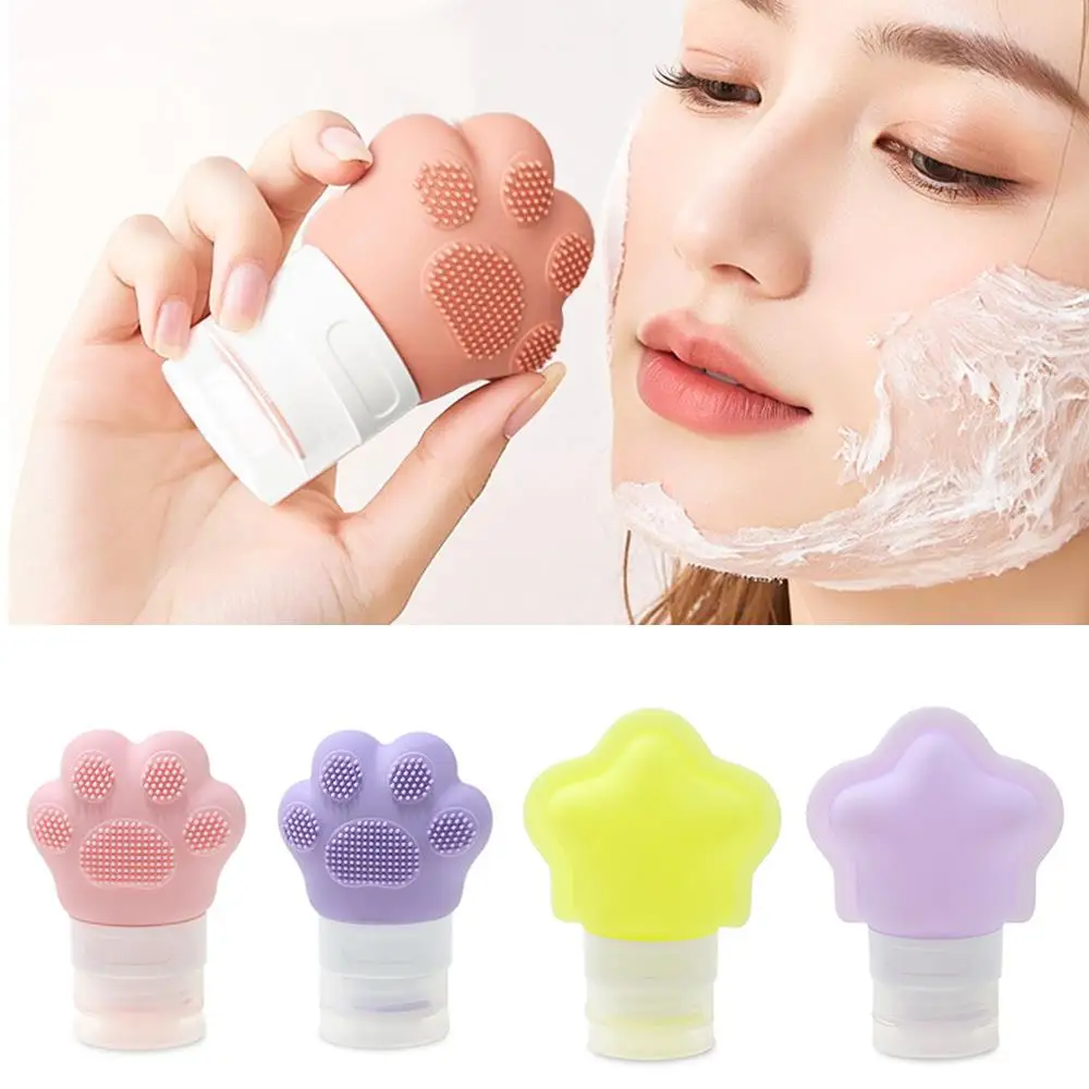 حاوية شامبو، حاويات ضغط مفيدة، زجاجة قابلة لإعادة الملء، زجاجات سفر محمولة، صندوق من السيليكون، علبة مستحضرات التجميل، صندوق ملون