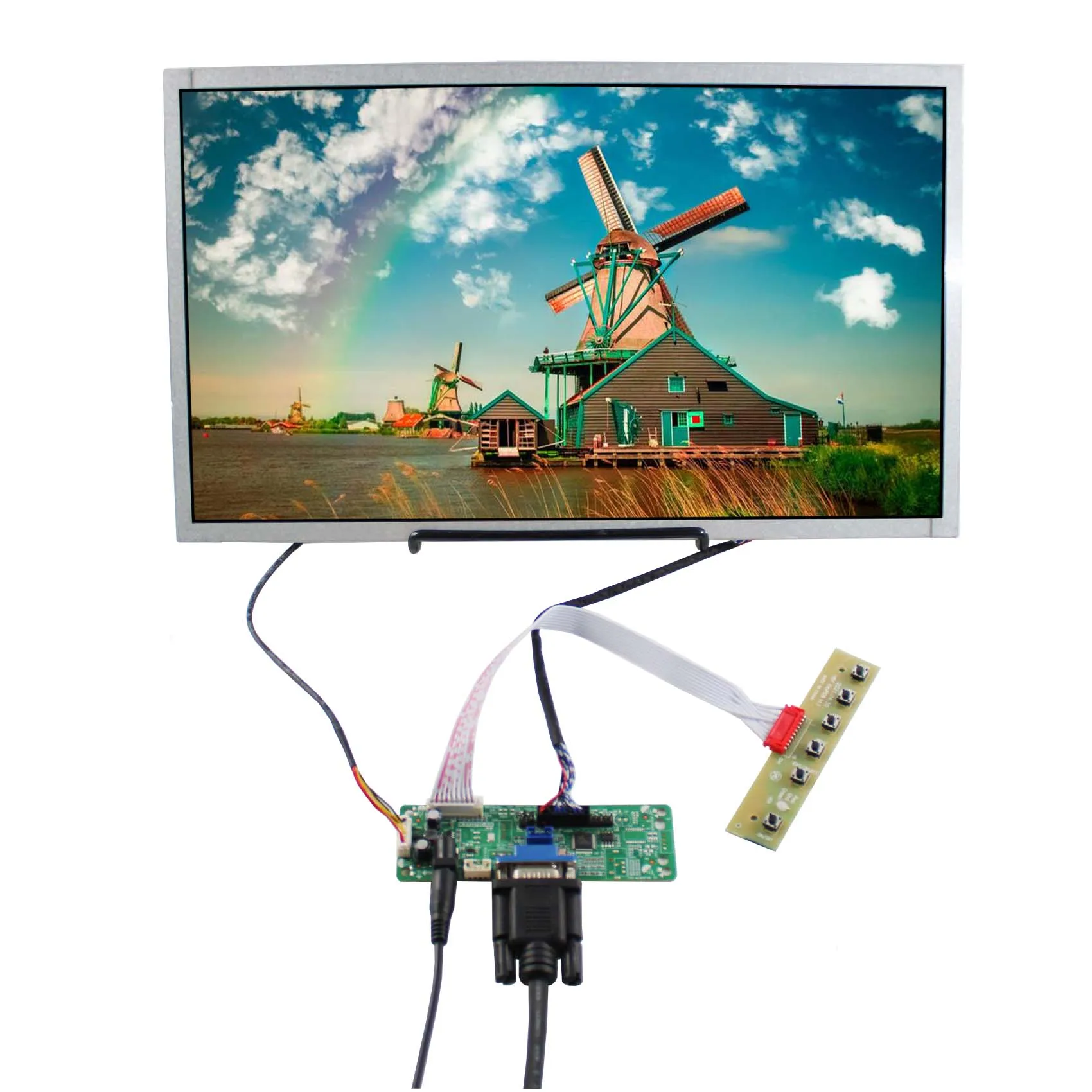 20Pin Lvds TFT Lcd Display 156 Lcd Screen Display Screen With Vga Driver Board 15.6Inch Ac156Ga01 1366X768 Lcd Screen Display