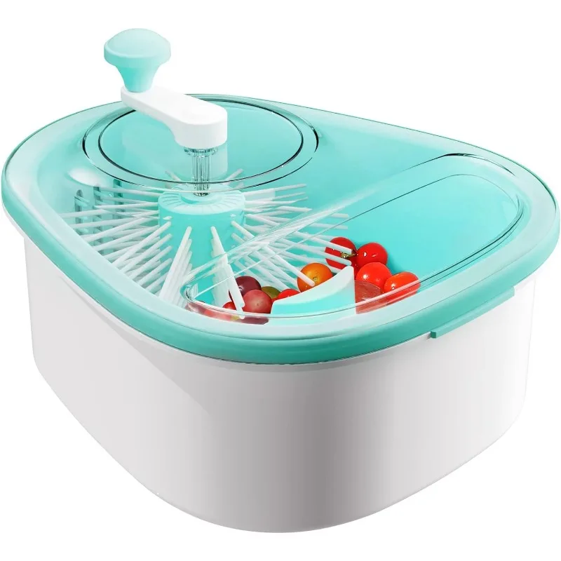 JOYLOOP Fruit Cleaner Spinner com Washer Bowl, Limpador De Frutas Grandes