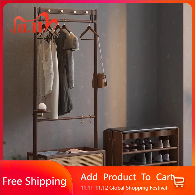 

Bedroom Wooden Coat Racks Wardrobes Wall Storage Cabinet Coat Racks Modern Organizer Display Perchero Entrance Hall Furniture