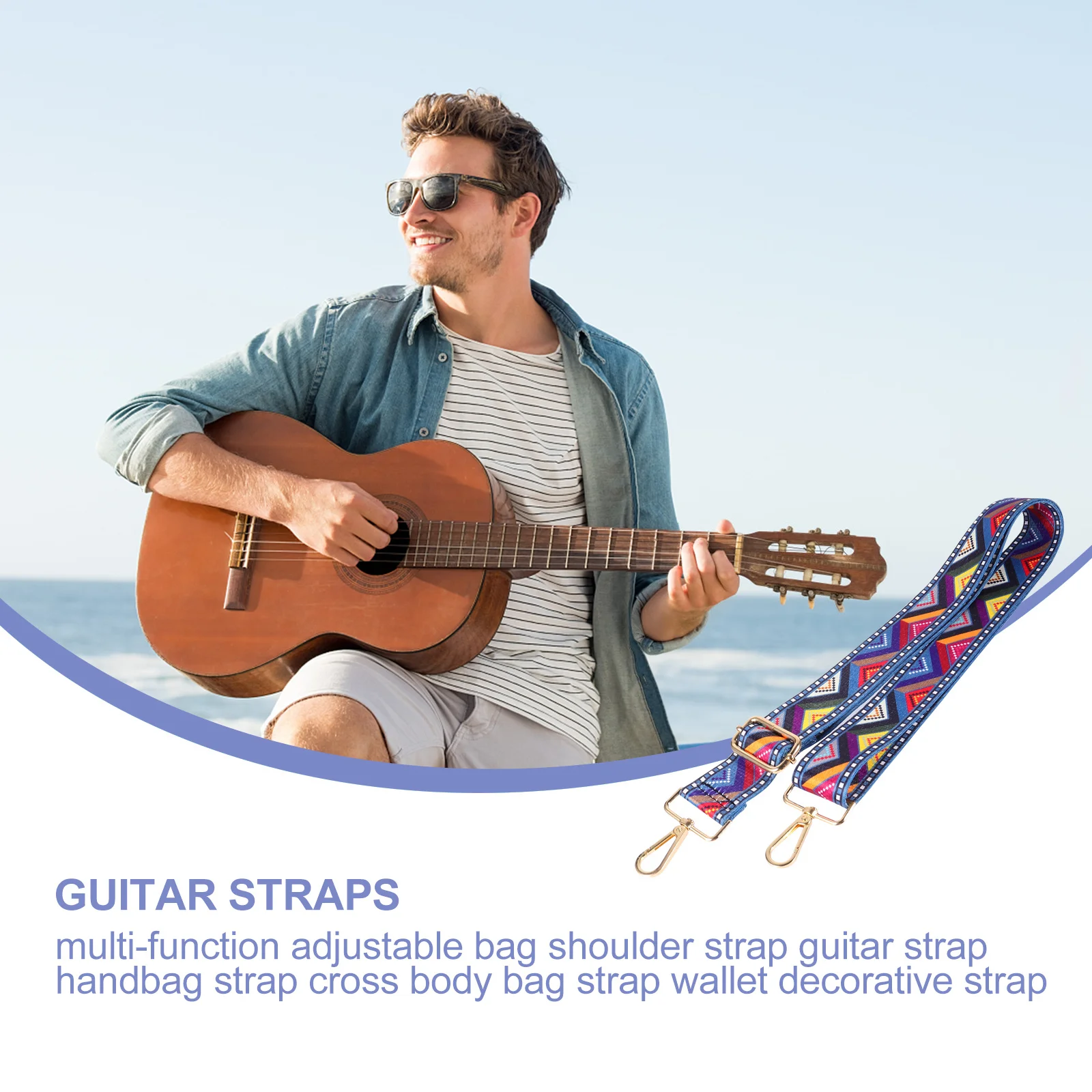 Alça de ombro larga, artesanato fino, acessório de bolsa multifuncional para faça você mesmo, bolsa de corpo cruzado, design confortável ajustável