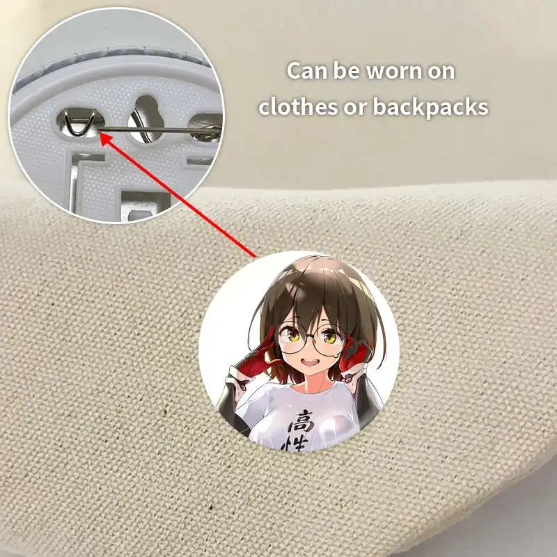 Roboco Ch vtuber personaje de Anime botón suave insignia broche ancla periféricos Pin decoración accesorios colgante moda solapa