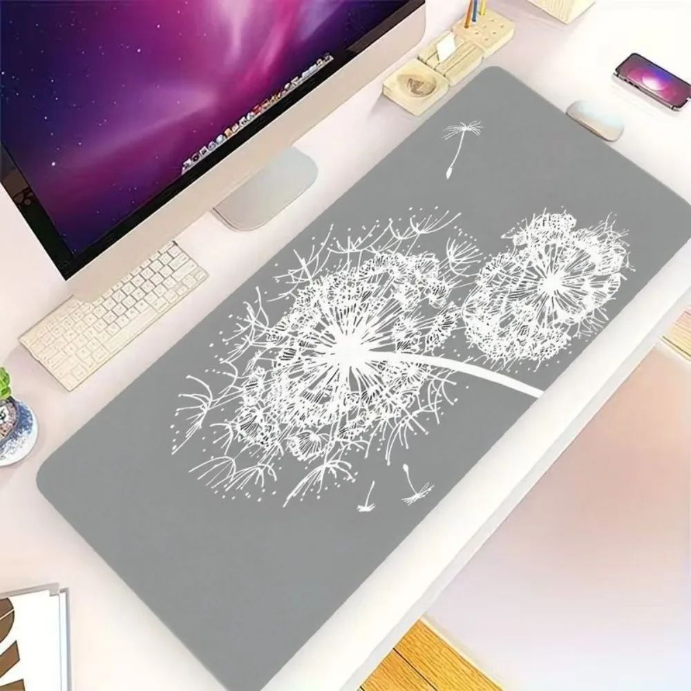 Modern minimalist mouse pad with exquisite dandelion illustration. Suitable for gaming,office work and study alfombrillas gaming