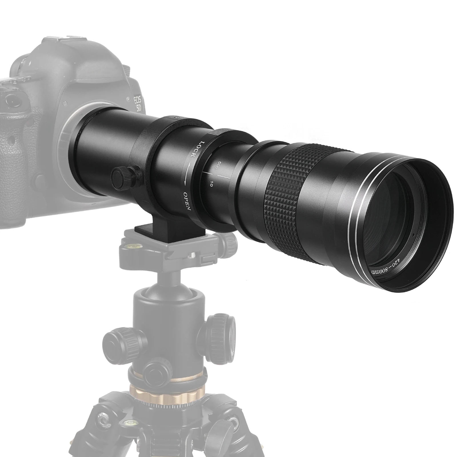 

Canon EOS EF/EF-S Manual Focus 420-800mm F8.3 Telephoto Zoom Lens for Rebel, 5D Mark IV, 6D, 7D, 1DX Series