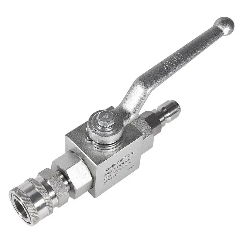~Latest Model 4500PSI Ball Valve Kit Switch With 3/8Inch Quick Plug Connector For Pressure Washer Hose Pump
