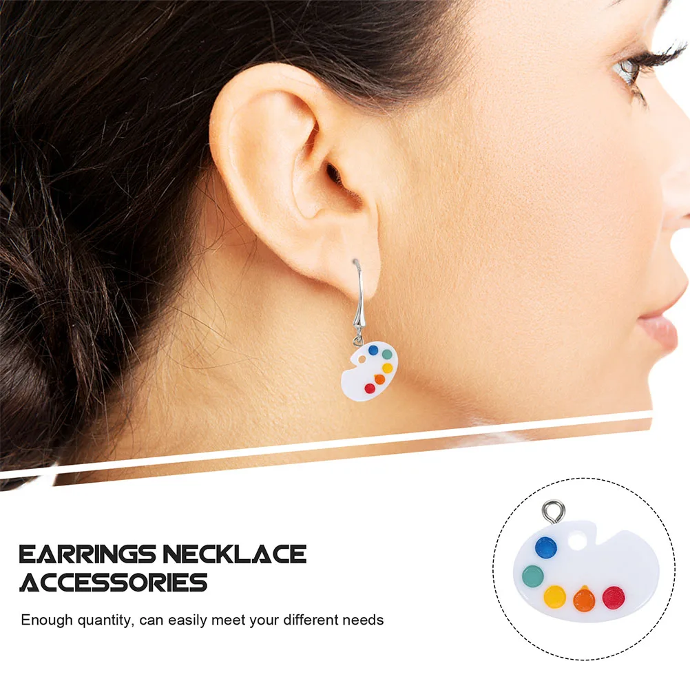 30Pcs Palette Jewelry Charms Creative Painter Pendant for DIY Necklace Bracelet Keychain Hanging Decor Crafts Making Accessories