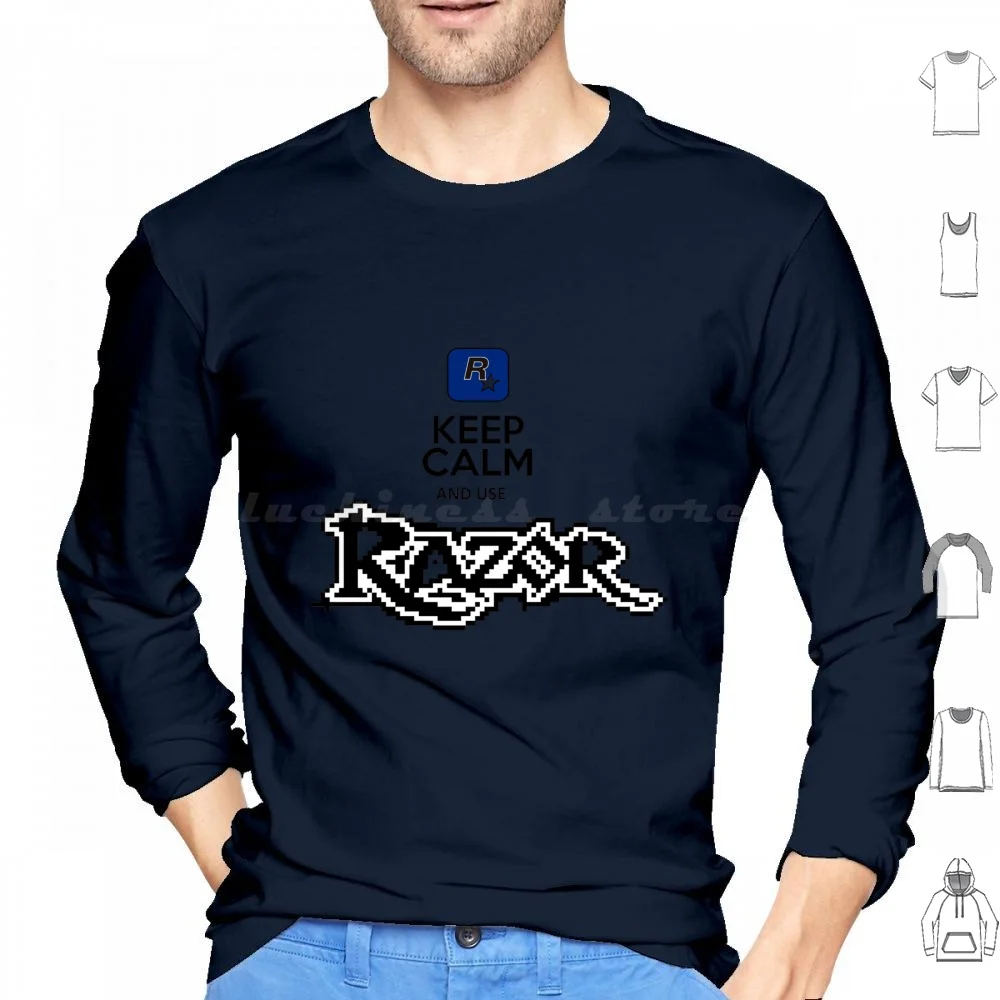 Keep Calm And Use Sudadera con capucha de algodón de manga larga Sa Keep Calm Friki Grand Theft Auto Game North Juegos Vice City